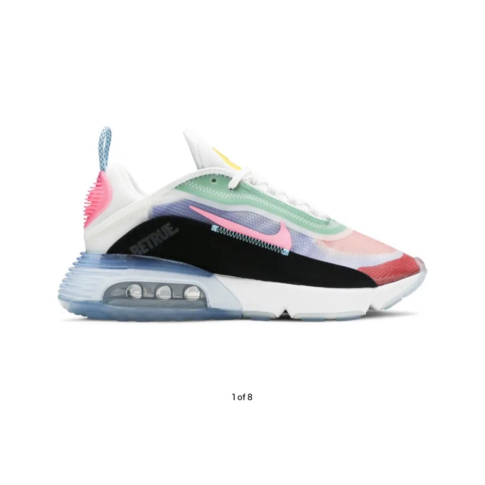 Nike Be True Air Max with Pink and Green Accents men's size 9.5 women's size 11